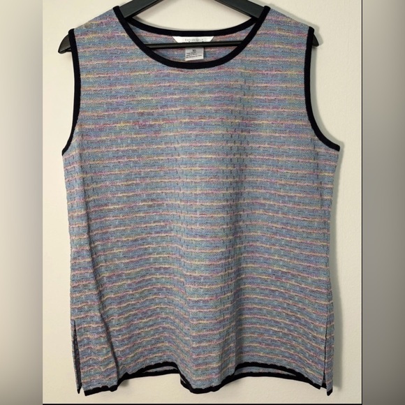 NWT Misook Women’s 3pc Light Blue/Pink Two Tank Top Blazer Set Size XL Sku#133 - Picture 4 of 15